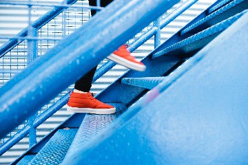 climbing stairs for exercise at work