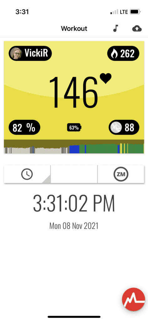 heart rate monitor readout