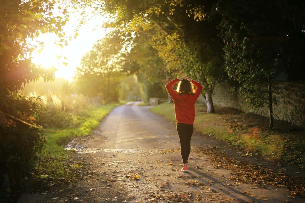 Walking is a great exercise to reduce belly fat.